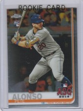 PETE ALONSO ROOKIE CARD 2019 Topps Chrome New York Mets Baseball ALL-STAR RC!