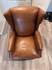 HANCOCK & MOORE RAUL WING LEATHER ARM CHAIR