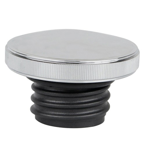 Vented Gas Cap Fuel Tank Smooth Chrome For Harley Sportster 883 XL Dyna Softail - Picture 2 of 8
