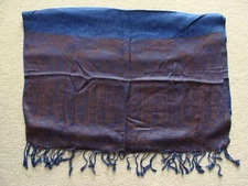Unisex Pashmina by TGS - Blue/Brown - New in Packaging