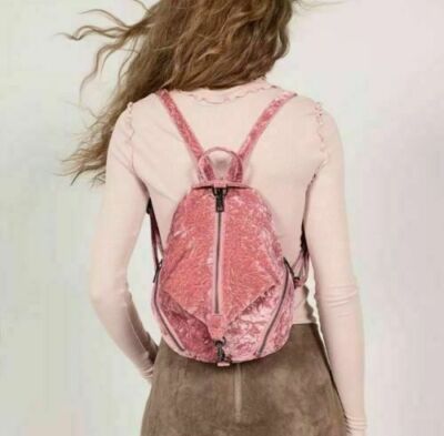 NWT Rebecca Minkoff Medium Julian Velvet Backpack $245 Soft  display picture 1