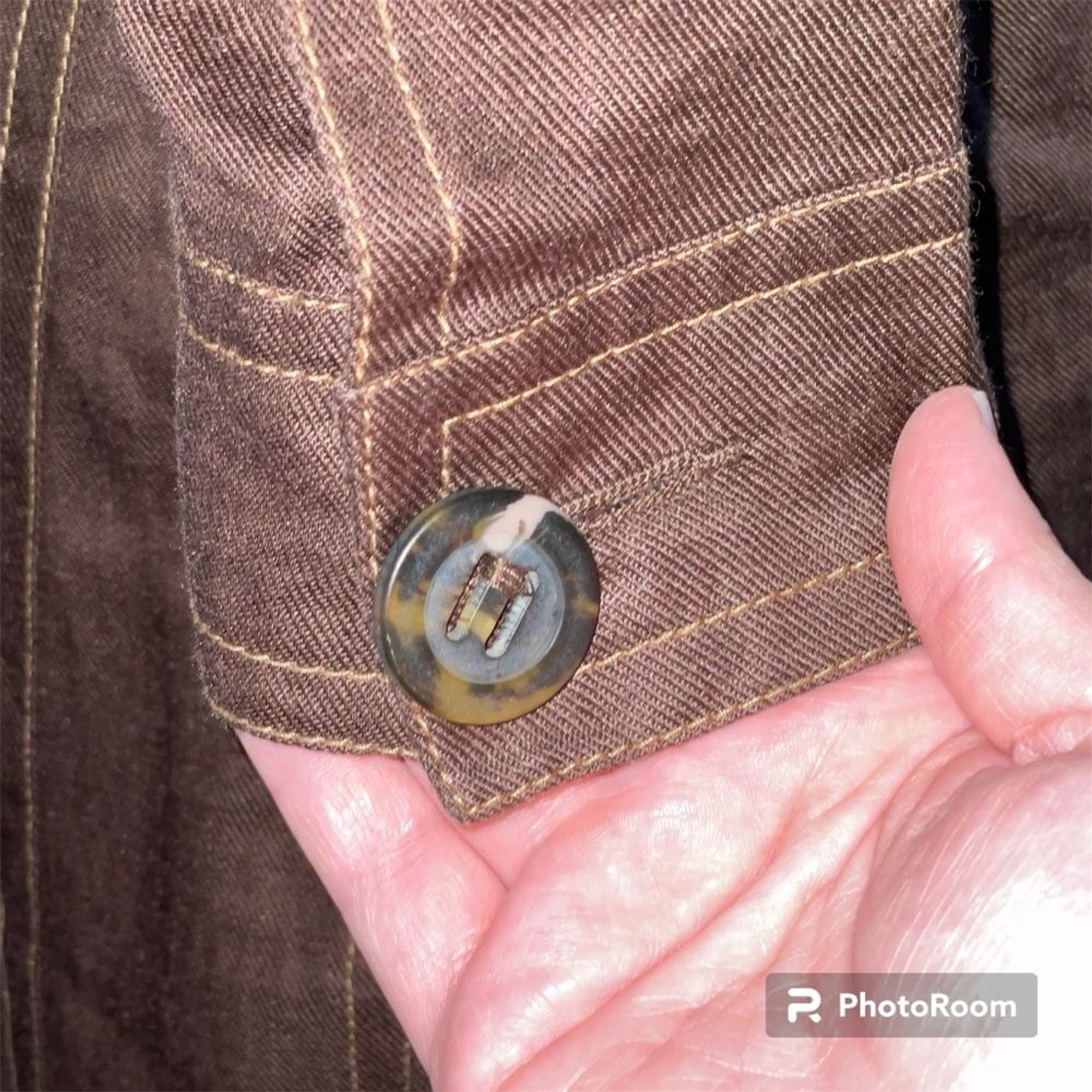 Zara Basic Brown Button Down Dress with Belt Size… - image 7