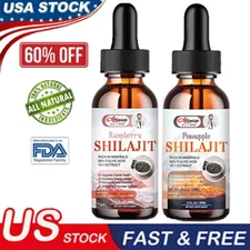 Pure Himalayan Shilajit Drops Organic Extremely Potent Fulvic Acid Supplements