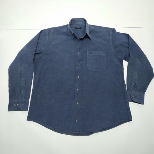 Burberry London Dress Shirt Mens Size 4 Long Sleeve Blue Button Down Vintage  - Picture 1 of 12