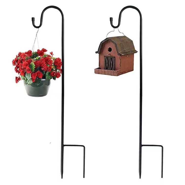 Sorbus Shepherd's Hooks - Extendable Garden Planter Stakes (Set of 2)