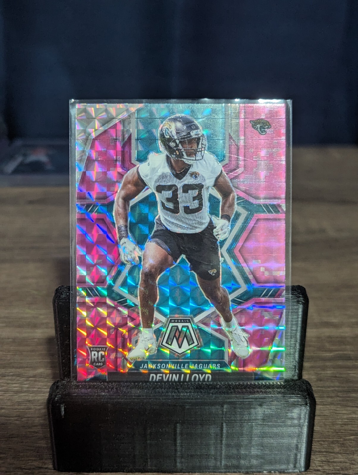 ☄️2022 Panini Mosaic Camo Pink Prizm Devin Lloyd RC Jaguars #375 NM☄️