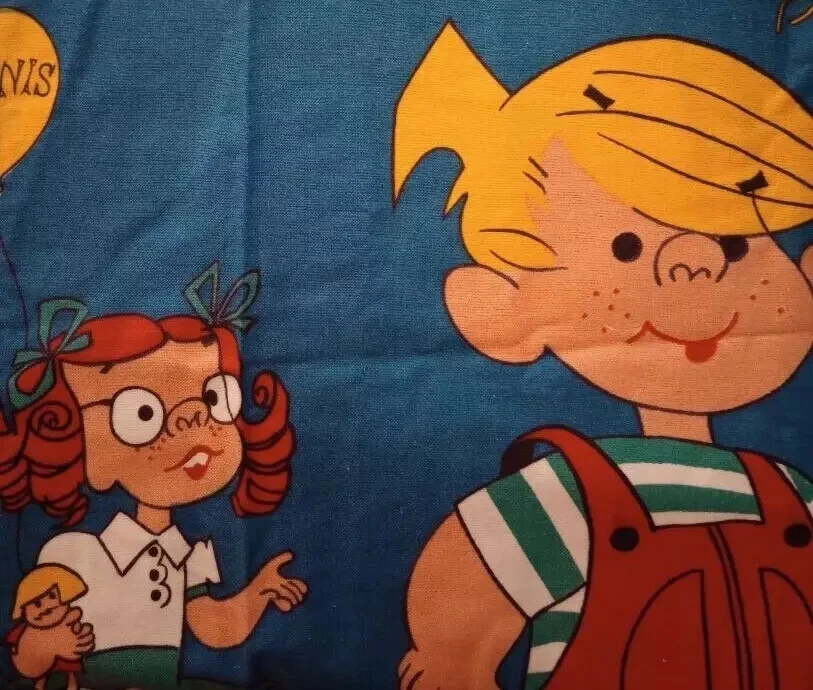 Dennis La Amenaza Divertida Tela Longitud Cortina Pieza 28 x 25,5 pulgadas 1 pieza Foto 2 de 3