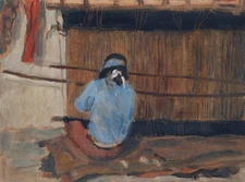 Maynard Dixon - Study for 'Hopi Weaver' (1921) - 17" x 22" Fine Art Print