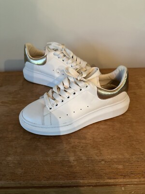 ALEXANDER MCQUEEN Elgar D Oversized Leather Lace-up Sneakers, SZ
