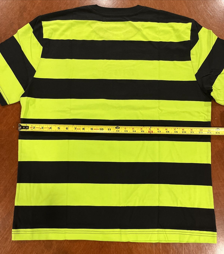 Nickelodeon GUTS Shirt Adult Large Green Striped T-Shirt Tee Embroidered Logo - Picture 6 of 7