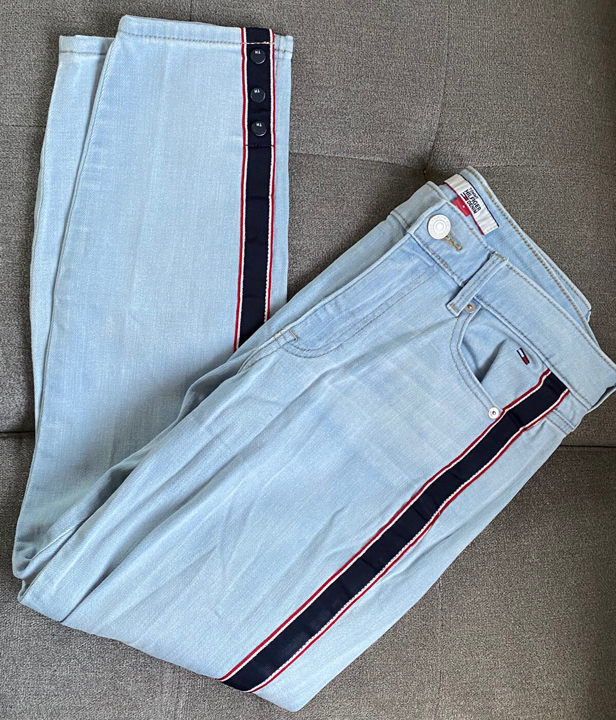 Vintage 1990s 2000s Y2K Tommy Hilfiger Side Strip… - image 1