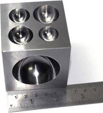 Dapping Block2 1/2 Craft and Hobby Metalworking Steel Dapping Block Cube