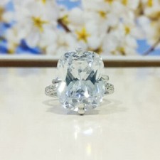 2.50Ct White Oval Cut Simulated Diamond Wedding Ring Solid 925 Sterling Silver