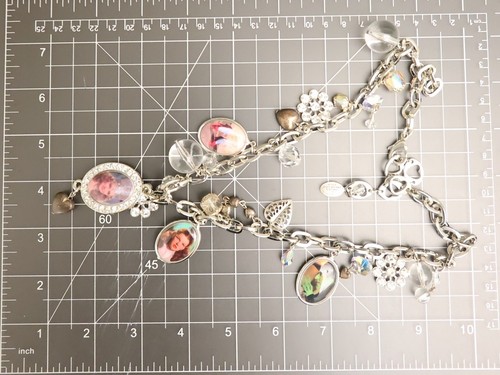 Tarina Tarantino necklace Wizard of Oz cameo charms Swarovski silvertone - Picture 11 of 11