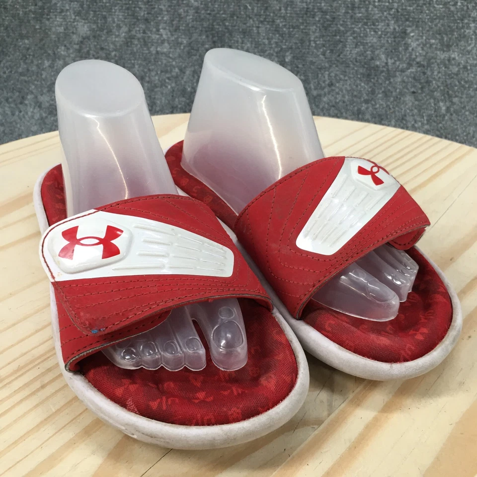 Sandalias Under Armour Juventud 2 Mercenario Deslizables Rojo Gancho y Lazo Comodidad 3023781-600 Foto 3 de 4