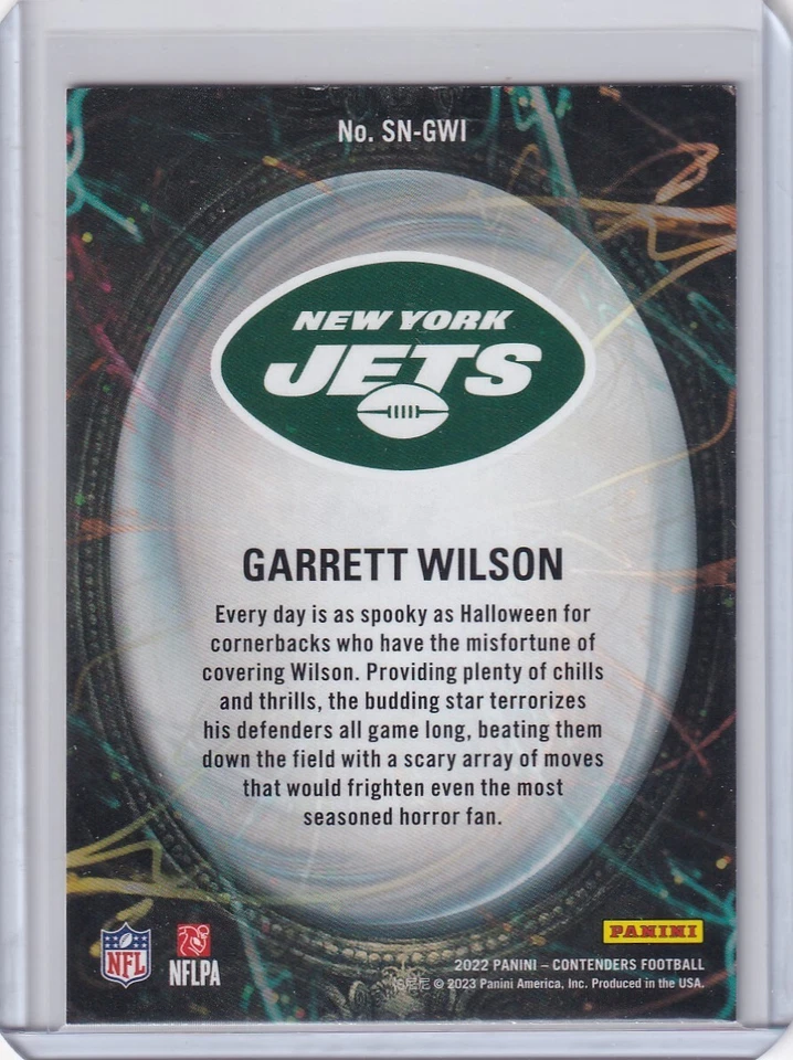 2022 CONTENDERS SUPERNATURAL RC GARRETT WILSON ROOKIE NEW YORK JETS GE-3117 - Image 2 of 2