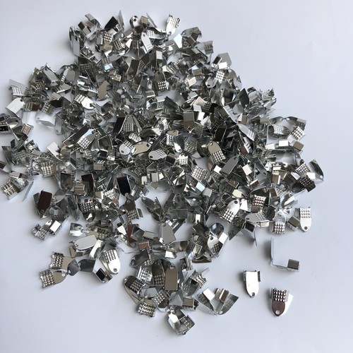 50X Cable plegable plano plateado conector extremo tri engarce 11x5 mm hágalo usted mismo hallazgo de joyas - Imagen 7 de 8
