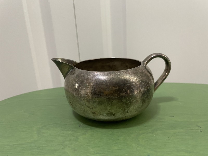 Vintage Sliver Plated Creamer  Beautiful Shape With Unknown Markings