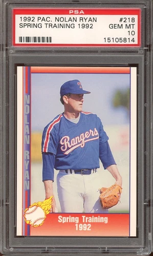 1992 Pacific Nolan Ryan Baseball #218 Spring Training 1992 PSA 10