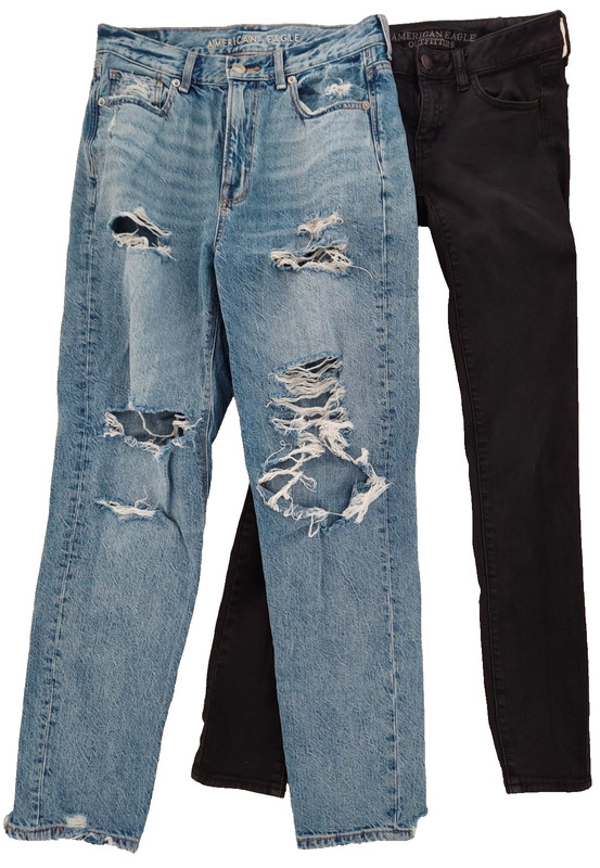 AMERICAN EAGLE Youth Teen Girl's Women's Jeans, Lot of 2, Sz 4, Mom Jean Skinny