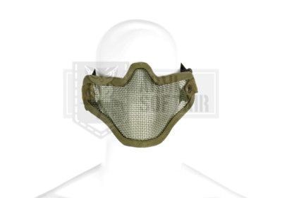 INVADER GEAR Steel Half Face Mask MESH PROTECTION GREEN OLIVE AIRSOFT 