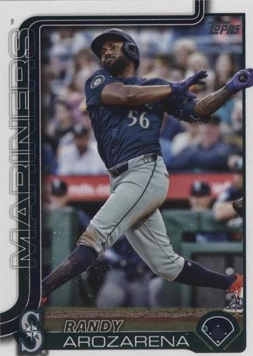 2025 Topps Chrome Black Randy Arozarena Blue Refractor /150