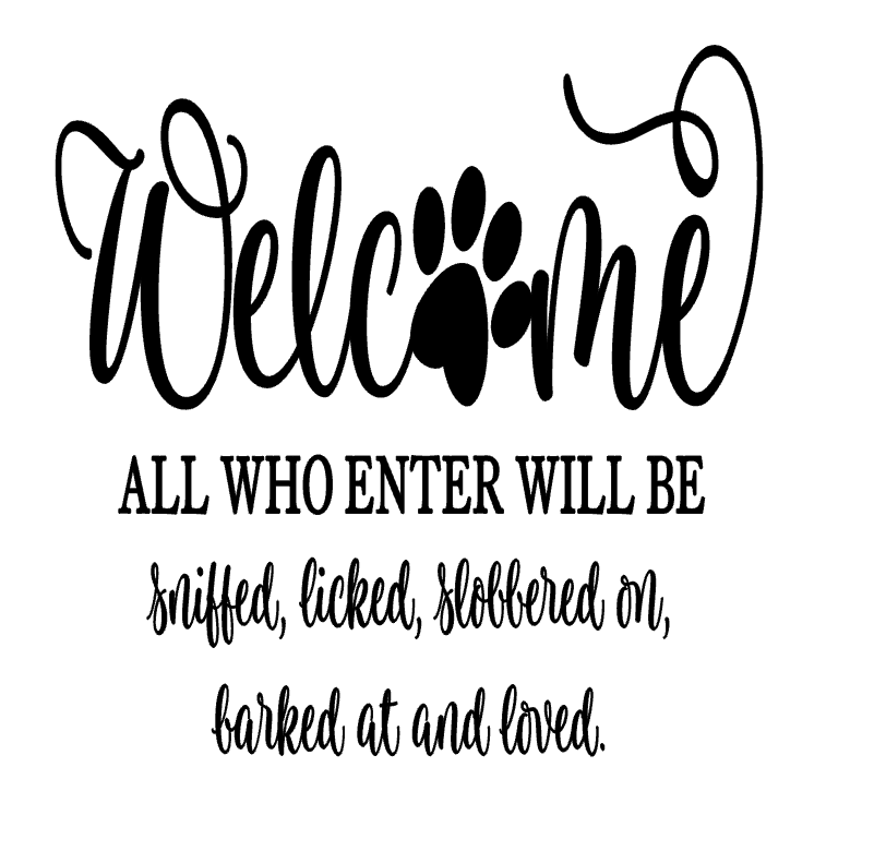 Welcome Paw Print Vinyl Decal Sticker For Home Car Wall Decor Choice a3772