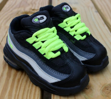 NIKE Air Max 95 Black grey Volt Toddler Sneaker Sz 6C