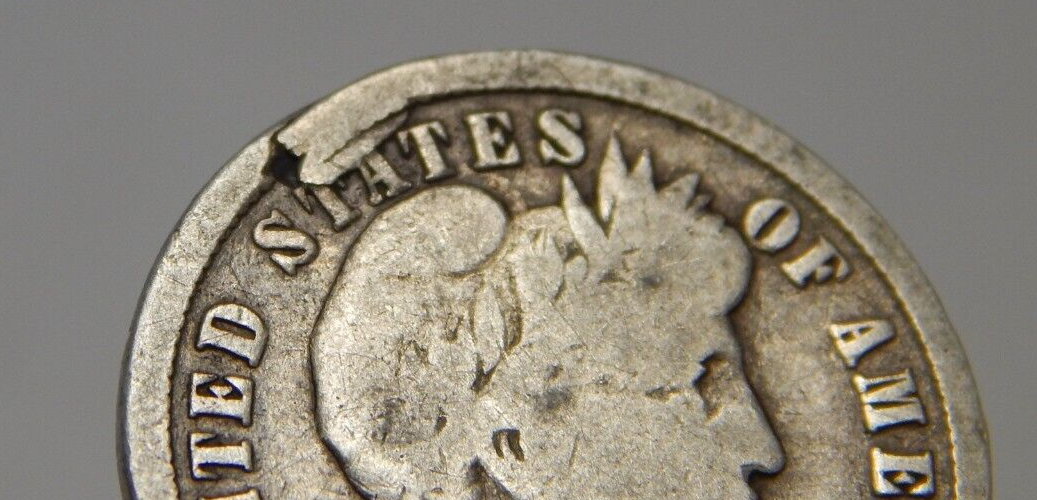 7 Silver Dimes 19031964 Mint Error Clip, Cud Spots, Lamination