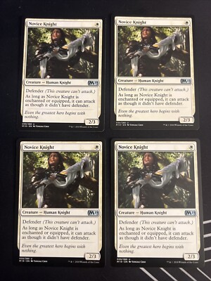 4x Novice Knight (030) Core Set 2019 M19 LP MTG Magic the Gathering x4 MKE