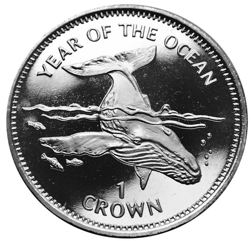 ISLE OF MAN 1 Crown 1998 BU 'Year of the Ocean Seals, Penguins, Whale' (2 coins) - Image 4 of 4