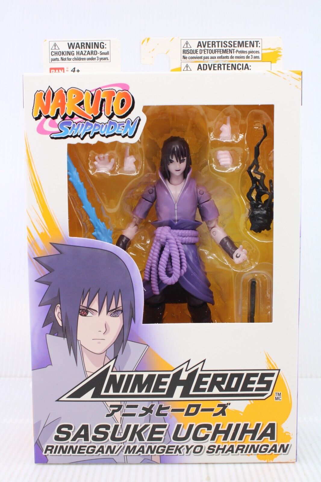 W3 Bandai Anime Heroes Action Figure Naruto Uzumaki Shippuden SASUKE UCHIHA