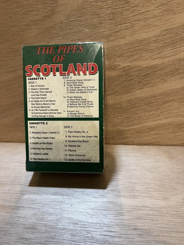 New & Sealed! The Pipes Of Scotland Vols 1 & 2 Audio Cassettes w/ 32 songs - Picture 2 of 3