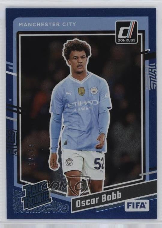 2023-24 Panini Donruss FIFA Rated Blue 19/49 Oscar Bobb #178 Rookie RC r5f