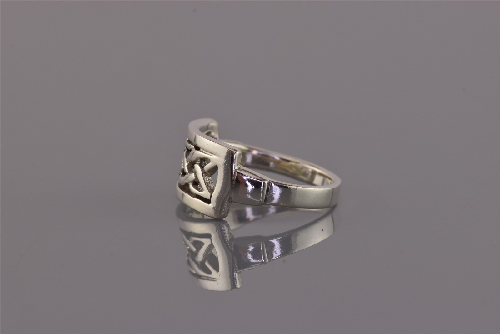 Sterling Silver Framed Rectangular Celtic Tribal … - image 5