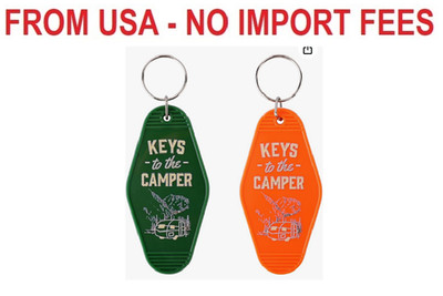 Mikovivi 2pcs Camping Keychain, Plastic Camper Keychain Holder RV Accessories fo
