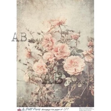 Soft Pink Floral #377 | A4 Rice Paper | Paper for Decoupage | AB Studios