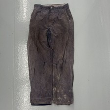 Vintage 40s 50s Purple Print Corduroy Cotton Pants 25x25 1940s 1950s