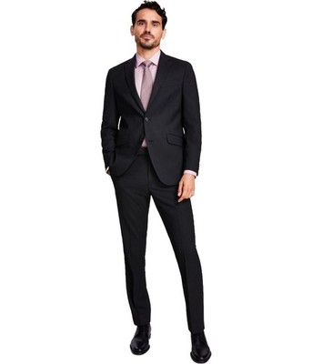 Kenneth Cole Slim Fit Ready Flex Stretch Suit Black 42 Short / 35W x 32L
