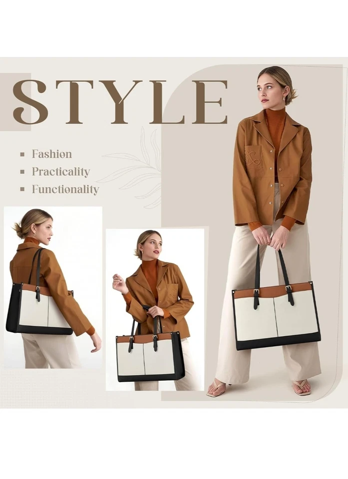 Laptop Bags for Women with Insulated Leakproof Lunch Compartment 15.6 Inch - Image 2 of 4