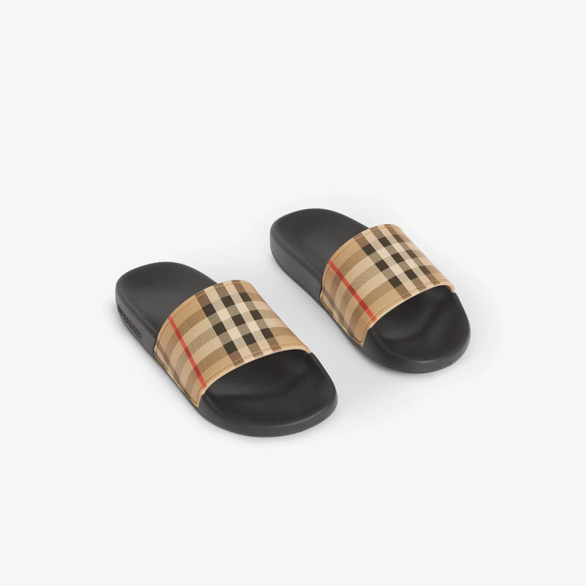 Authen. NEW BURBERRY UNI Kids Black Beige MINI FURLEY CHECK 