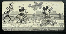 RARE ORIGINAL 1930'S WALT DISNEY MICKEY MOUSE AND MINNIE ADVERTISING INK BLOTTER