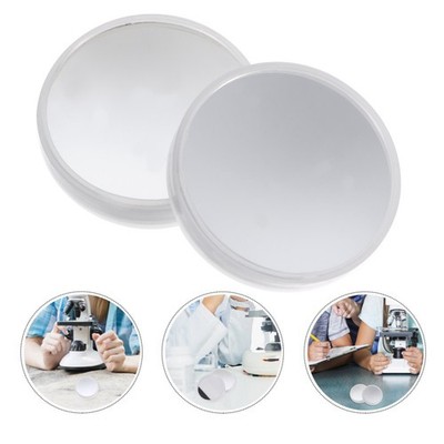 2 Pcs Optischer Reflektor Zubehör Mikroskop Kompaktspiegel Handspiegel