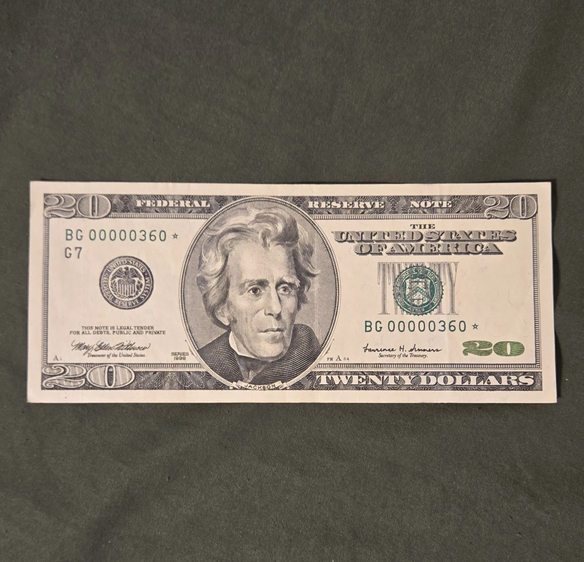 Circulated $20 1999 US Federal Reserve Small Notes for sale | eBay