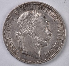 1881 Austria 1 Florin 12.34g Silver 0.900 KM#2222