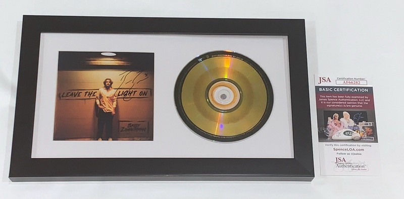 BAILEY ZIMMERMAN SIGNED FRAMED "LEAVE THE LIGHT ON" CD AUTOGRAPHED JSA COA