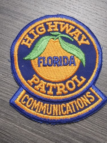 Obselete 1950s 60s Florida State Police Teooper Communications Patch L@@K!!!