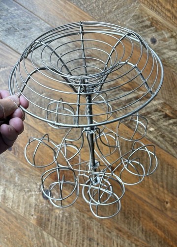 Vintage French Wire Egg Display Tiered Bistro Holder Easter - Picture 2 of 5