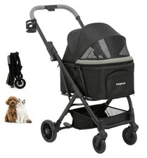 Foldable Dog Stroller for Small Dogs Cats Portable Compact Stroller for Pets...