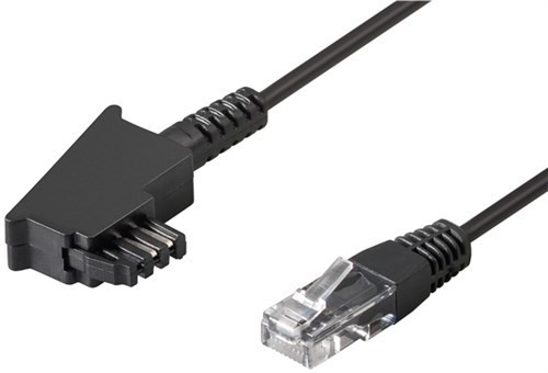 TAE Anschlußkabel DSL / VDSL; TEL TAE-F 1500 DSL 8P2C BLACK 15m PL
